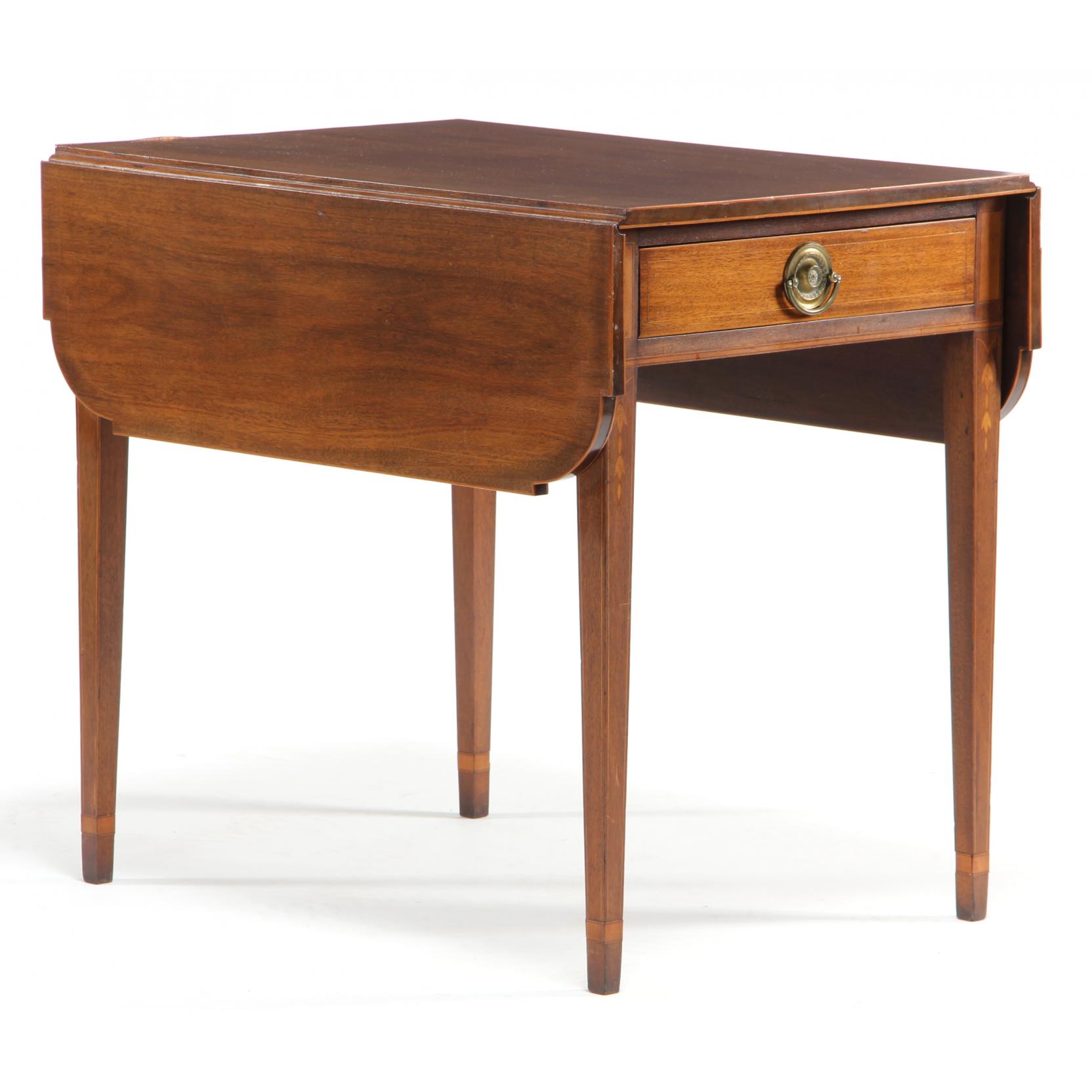 Appraisal: Southern Federal Inlaid Pembroke Table attributed to Baltimore circa mahogany