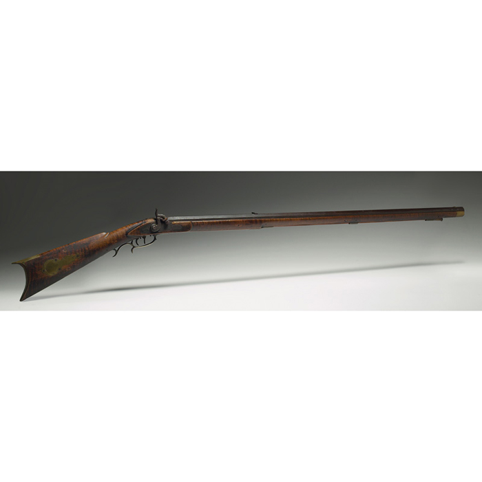 Appraisal: Full Stock Kentucky Plains rifle made by G F Lebeau