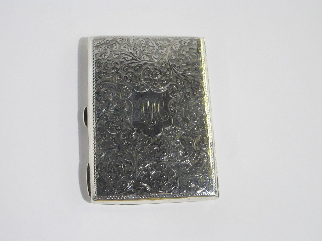 Appraisal: A silver fitted notecase Birmingham