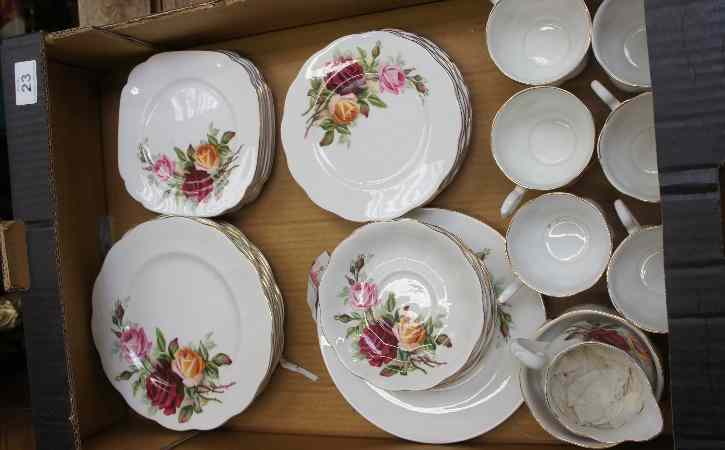 Appraisal: Tray comprising of Richmond Bone China Floral Tea Set consisting