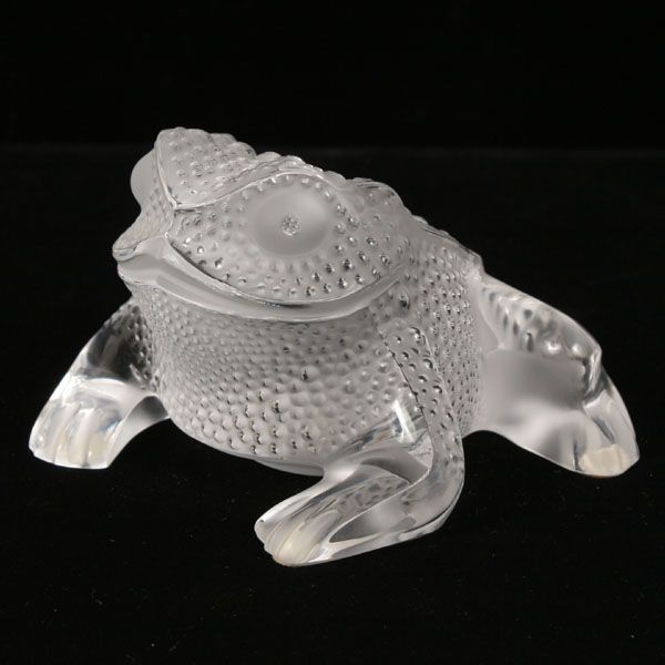 Appraisal: Lalique Gregoire art glass frog Signed Lalique France and also