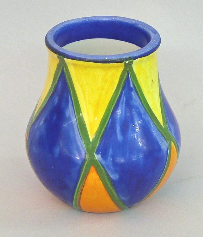 Appraisal: Small 'Original Bizarre' vase decorated with a band of triangles