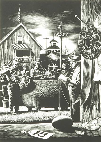 Appraisal: Stevan Dohanos American - State Fair Wood engraving printed on