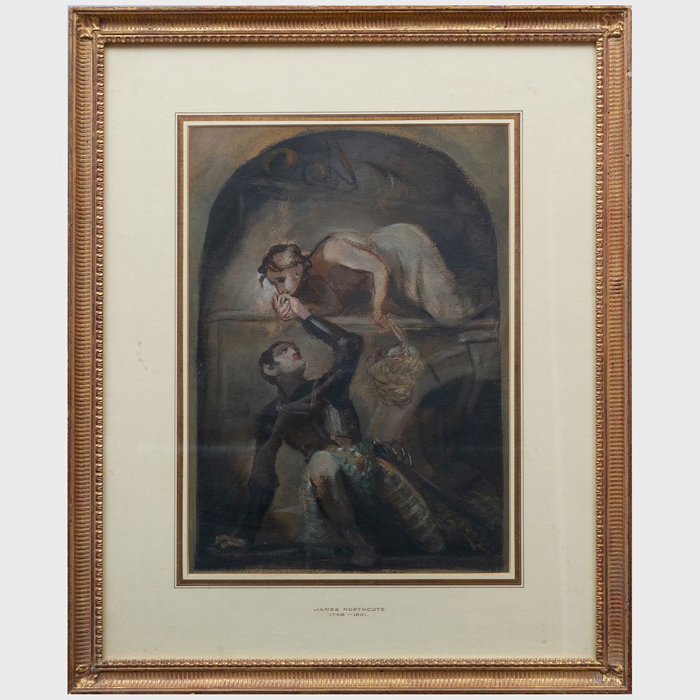 Appraisal: Attributed to James Northcote - The Prisoner Oil and pastel