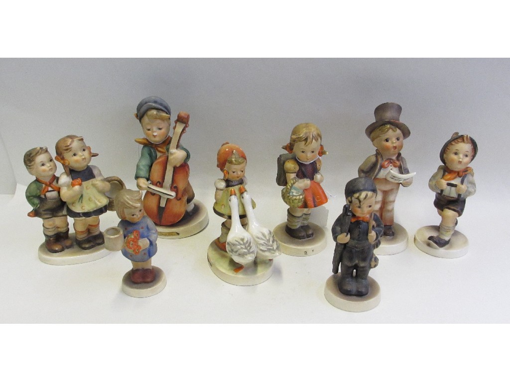 Appraisal: Eight Hummel figures to include To Market TMK Chimney Sweep