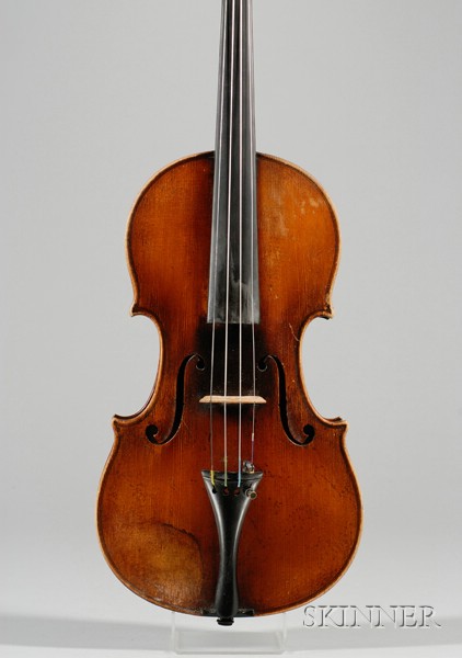 Appraisal: French Violin Caussin School c labeled LAURENTIUS GUADAGNINI FECIT PLACENTIAE