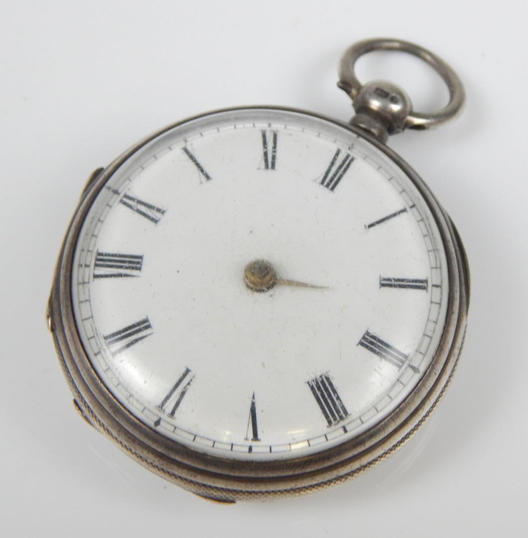 Appraisal: A silver fob watch with white enamel dial Stamford maker