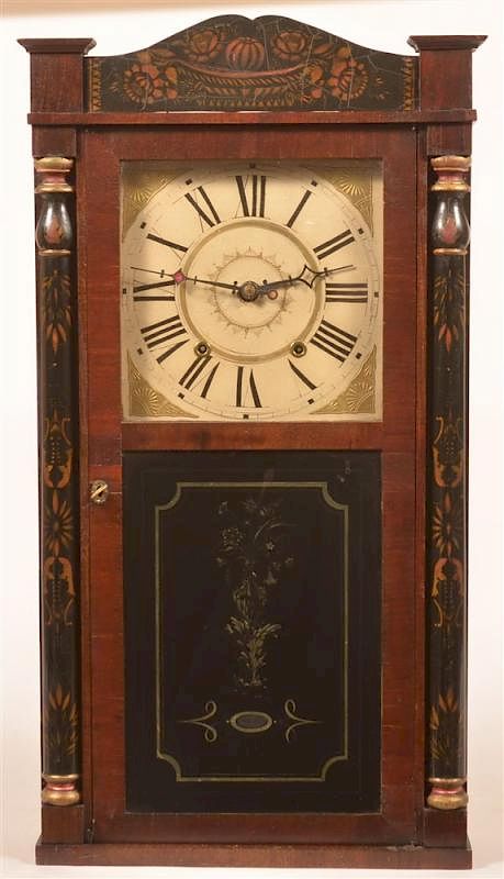 Appraisal: Boardman Wells Bristol CT Shelf Clock Boardman Wells Bristol CT