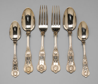 Appraisal: Tiffany King sterling flatware twelve forks - in twelve oval