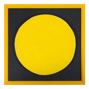 Appraisal: Janet Lippincott American - Yellow Dot Mixed Media inches circumference