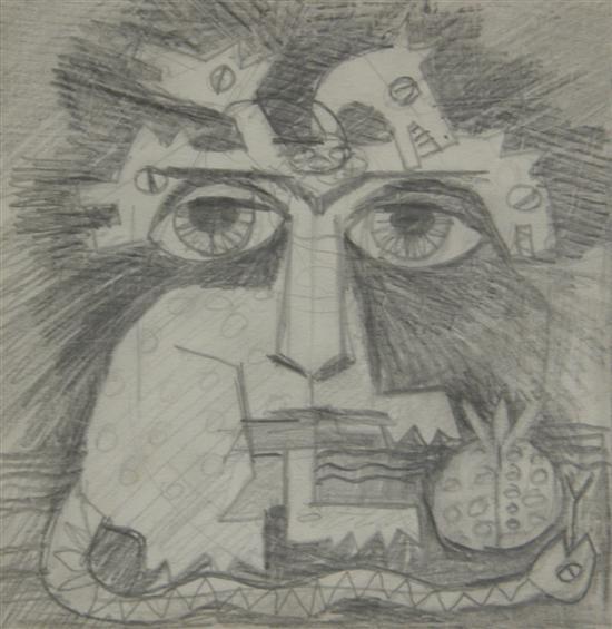 Appraisal: Thetis Blacker - British study for 'Hades' unsigned pencil on