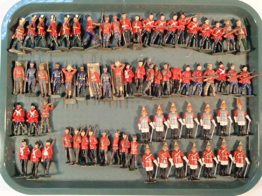 Appraisal: Britains and other vintage lead soldiers Lifeguards and infantry including