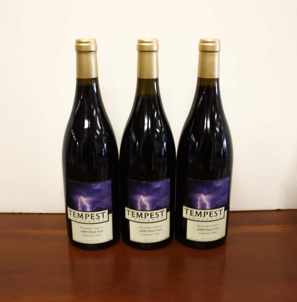 Appraisal: THIRTY-FIVE BOTTLES TEMPEST VINEYARDS PINOT NOIR Willamette Valley Winemaker's Reserve