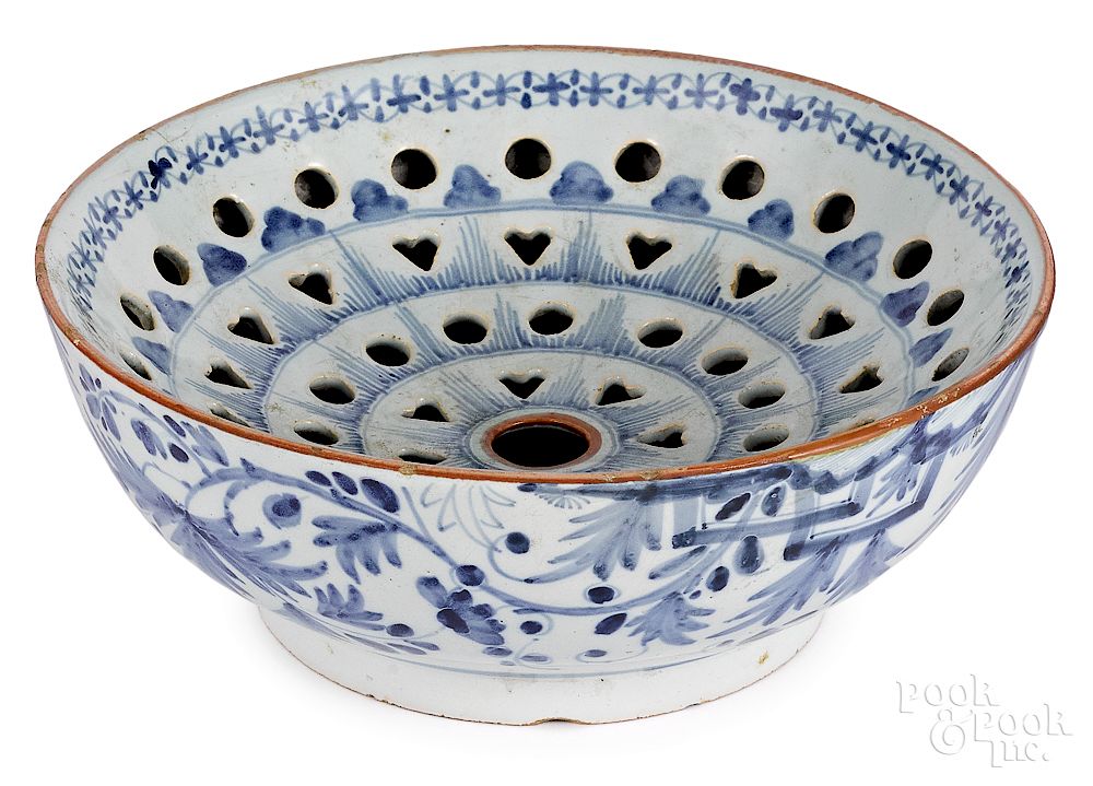 Appraisal: Delft blue and white flower bowl Exclusive on Bidsquare Delft