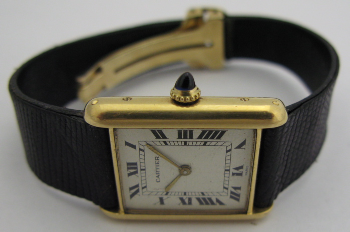 Appraisal: CARTIER TANK WRISTWATCH with mm round Cartier stem wind jewel