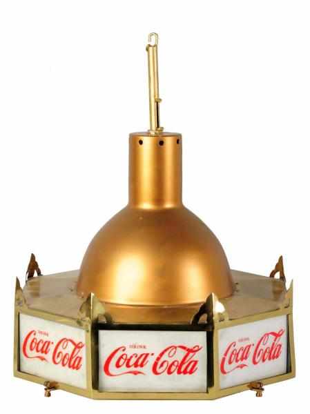 Appraisal: Rare Coca-Cola Octagonal Lighted Fixture s All eight panels are