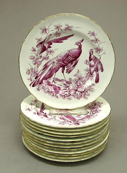 Appraisal: A set of fourteen Royal Crown Derby plates in the