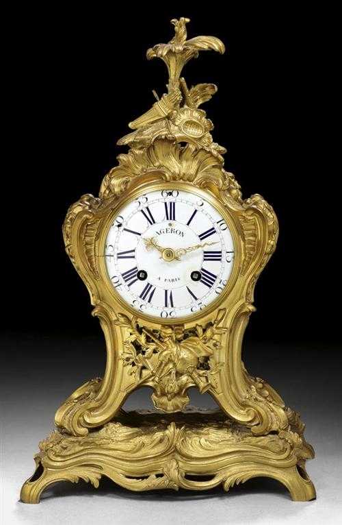 Appraisal: MANTEL CLOCK ON PLINTH late Louis XV the model after