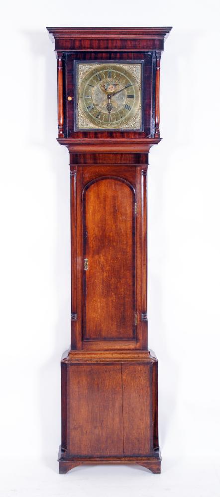 Appraisal: AN OAK LONGCASE CLOCK by Samuel Lawson Keighley the thirty