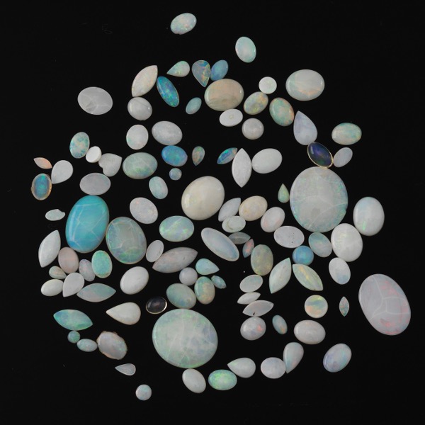 Appraisal: MULTIPLE UNMOUNTED CT TOTAL MULTI-SHAPE CUT OPAL GEMSTONES Multiple unmounted