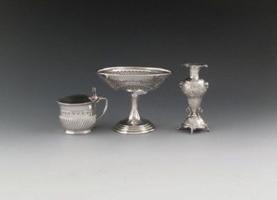 Appraisal: A mixed lot of silver items comprising A Victorian silver