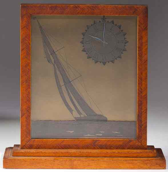 Appraisal: Frank H Mason Arts Crafts ''Resolute'' Clock British - engraved