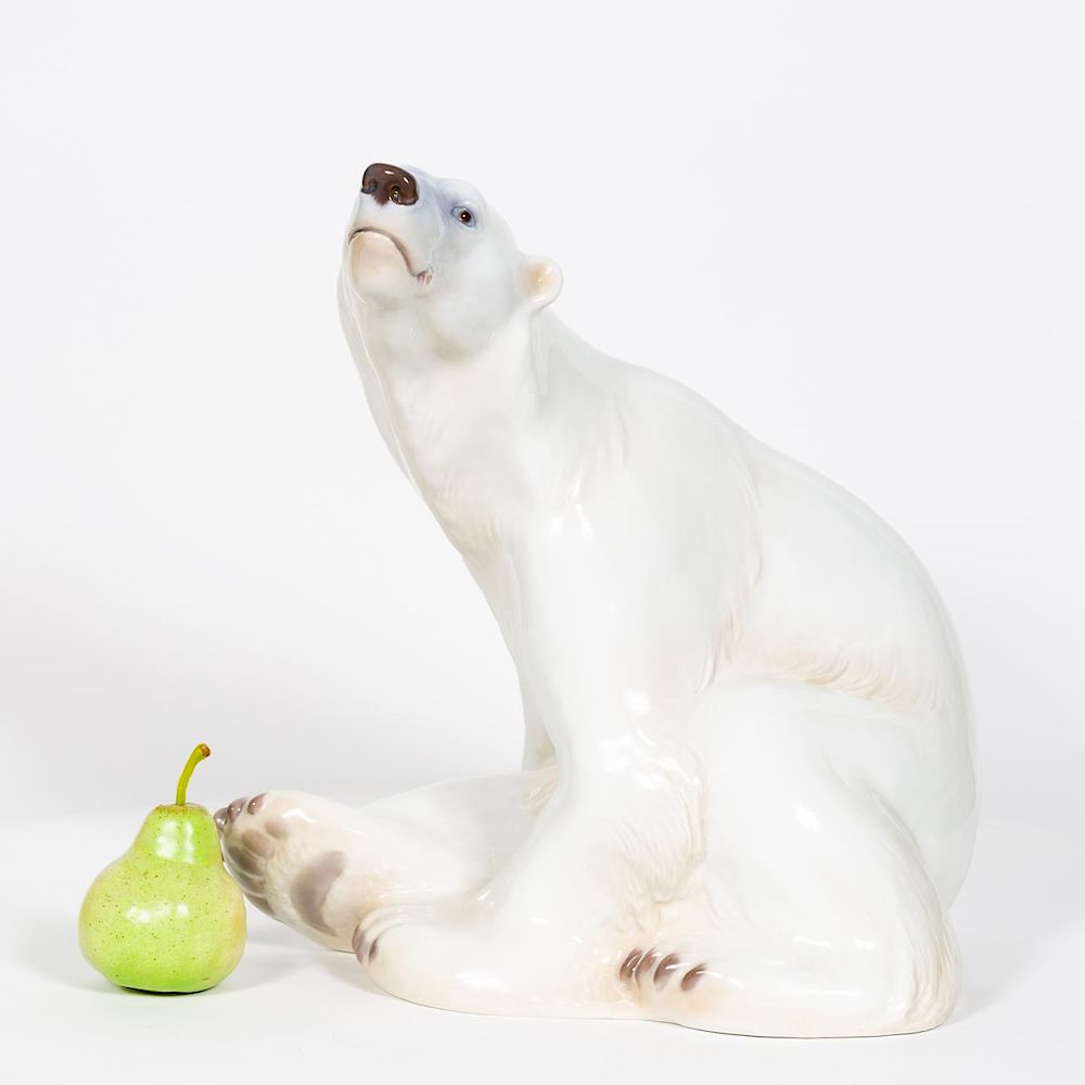 Appraisal: Large Danish Bing Grondahl Porcelain Polar Bear Bing Grondahl Danish