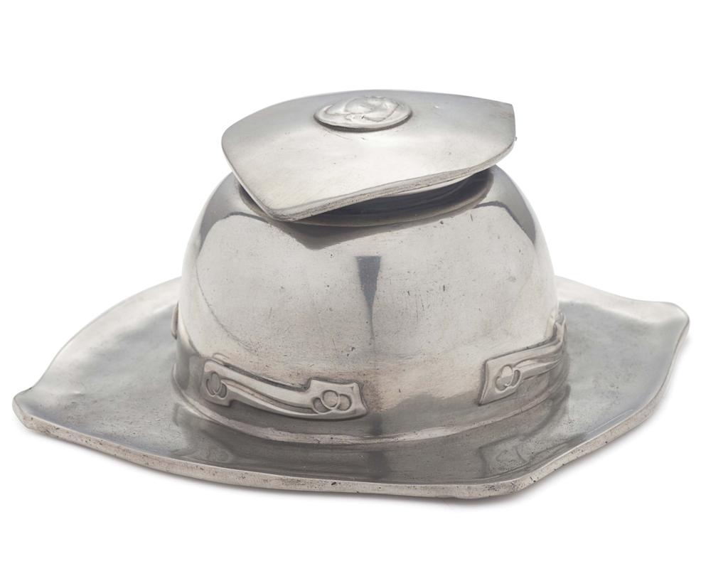 Appraisal: ARCHIBALD KNOX - FOR LIBERTY CO LONDON PEWTER 'TUDRIC' INKWELL