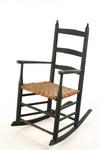 Appraisal: CHAIR - Early th c ladder back rocking arm chair