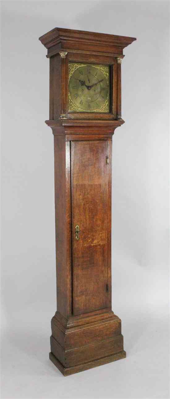 Appraisal: A George III oak eight day longcase clock the inch