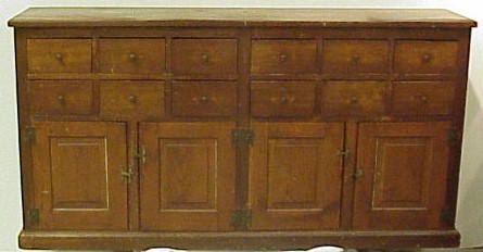 Appraisal: th C apothecary chest pine with two rows of six