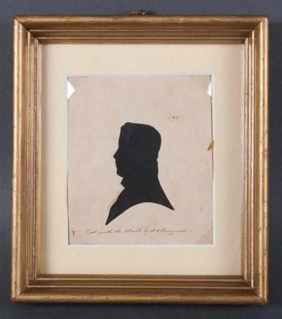 Appraisal: Martha Anne Honeywell American - Silhouette portrait of a Gentleman