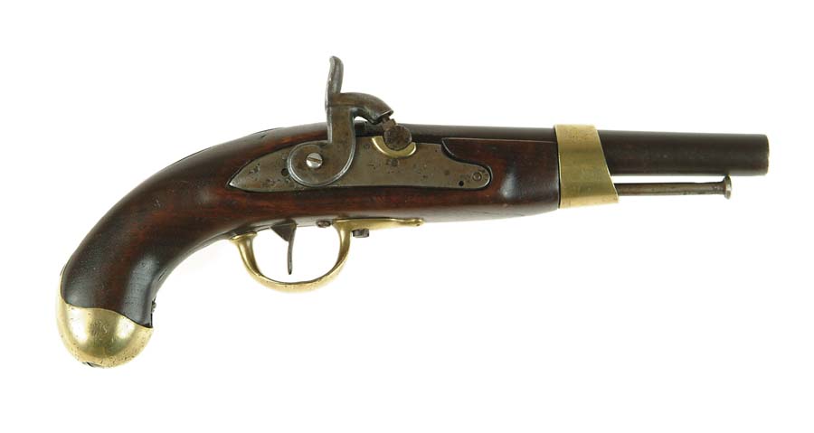 Appraisal: FRENCH CONVERSION PERCUSSION PISTOL Cal about Converted cavalry pistol with