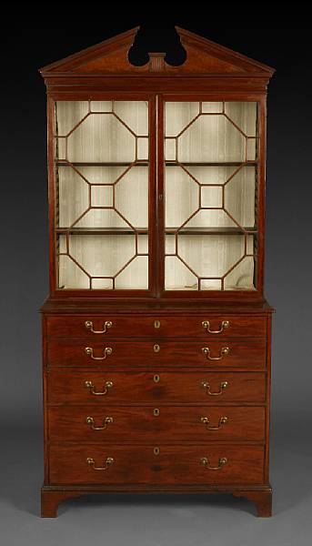 Appraisal: A George III mahogany secretary bookcase fourth quarter th century