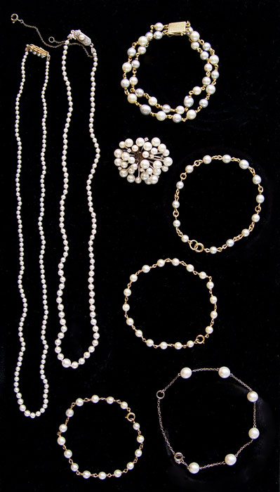 Appraisal: ESTATE COLLECTION OF CULTURED PEARL JEWELRY pieces of cultured pearl