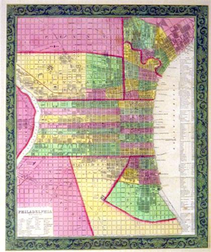 Appraisal: piece Hand-Colored Engraved Map Tanner H S Philadelphia Philadelphia x