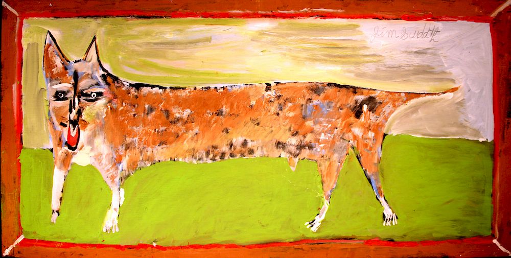 Appraisal: Outsider Art Jimmy Lee Sudduth Red the Weenie Dog Sudduth