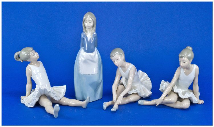 Appraisal: Collection of Four Nao by Lladro Figures ballerinas and one