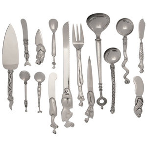 Appraisal: A Collection of Carol Boyes Serving Articles comprising serving spoons