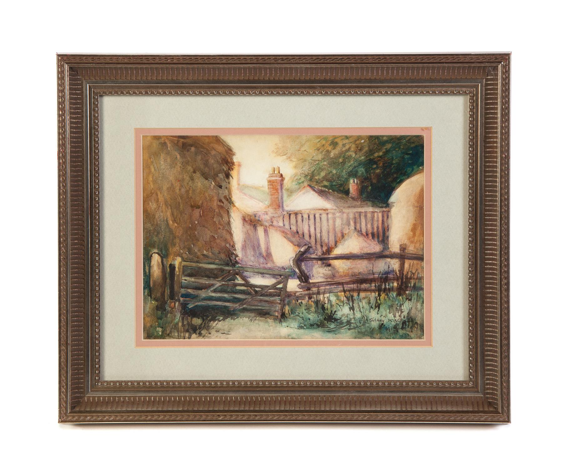 Appraisal: FRAMED AND MATTED WATERCOLOR SIGNED SIDNEY K COPE SIDNEY KEATS