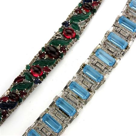 Appraisal: Two Art Deco Costume Bracelets Estimate -