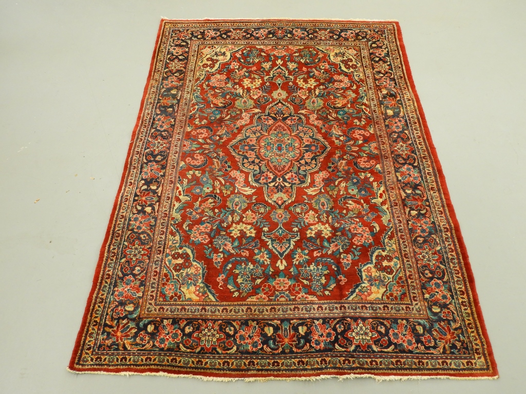 Appraisal: PERSIAN MIDDLE EASTERN ESTATE CARPET RUG Persia Mid th CenturyRed