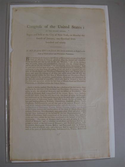 Appraisal: pieces United States Congress - th century Acts Resolutions An