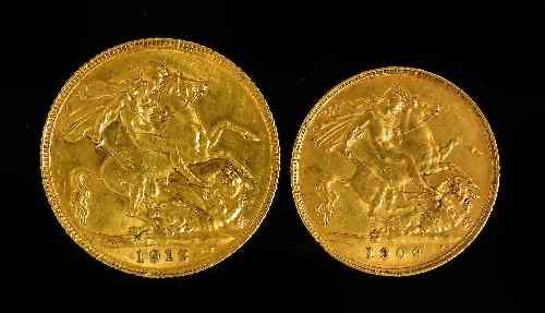 Appraisal: A George V Sovereign fair and a George V Half