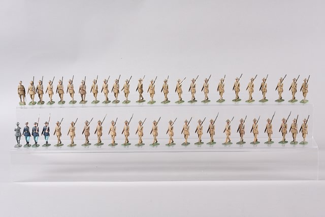 Appraisal: Lot of Britains Australian Infantry repainted with matte Few damages