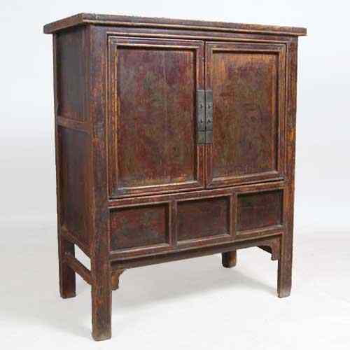 Appraisal: A Chinese Lacquer Side Cabinet circa of typical form two-door