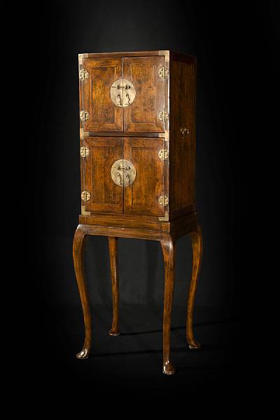 Appraisal: A Chinese jumu cabinet on later stand th century height