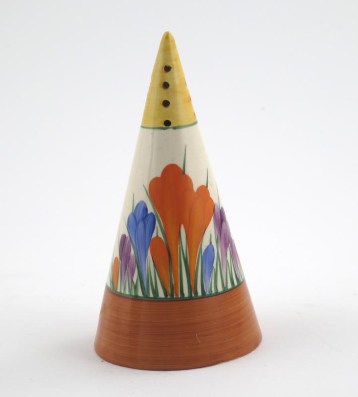 Appraisal: Crocus a Clarice Cliff Bizarre Conical sugar sifter