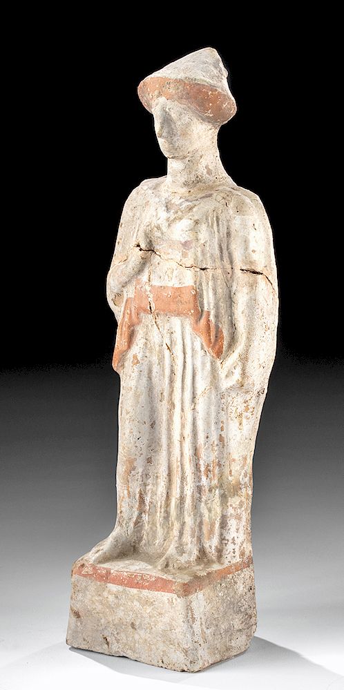 Appraisal: Greek Canosan Polychrome Figure of a Woman Magna Graecia Apulia