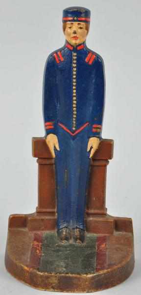 Appraisal: Cast Iron Bellhop Doorstop Description Made by Judd Co cjo